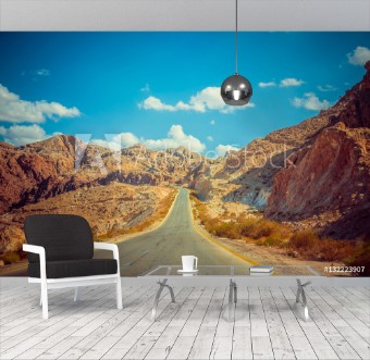 Picture of Road in the desert of Wadi Rum Jordan